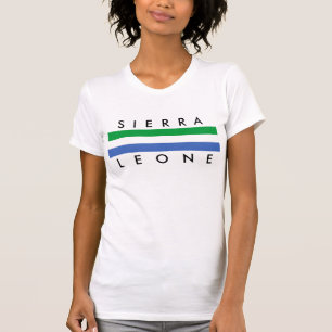 Sierra Leone-Landesflaggenationssymbol-Namentext T-Shirt