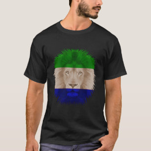 Sierra Leone Lion Pride Leonean Flag Africa Gift T-Shirt