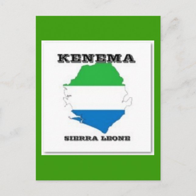 Sierra Leone, Map PostCard(Kenema) Postkarte (Vorderseite)