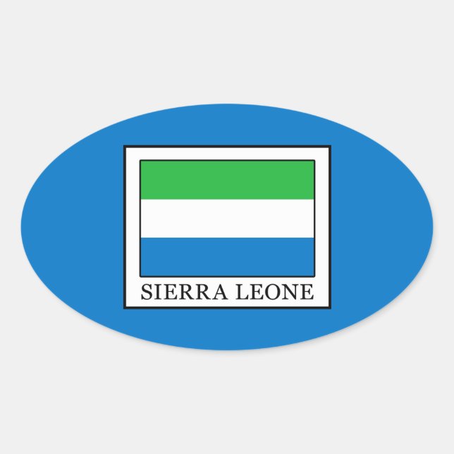 Sierra Leone Ovaler Aufkleber (Vorderseite)