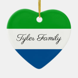 Sierra Leone | Personalisierte Weihnachtsfeier Keramik Ornament