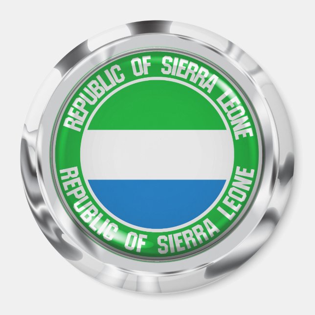 Sierra Leone Round Emblem Magnet (Vorne)