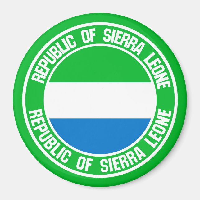 Sierra Leone Round Emblem Magnet (Vorne)