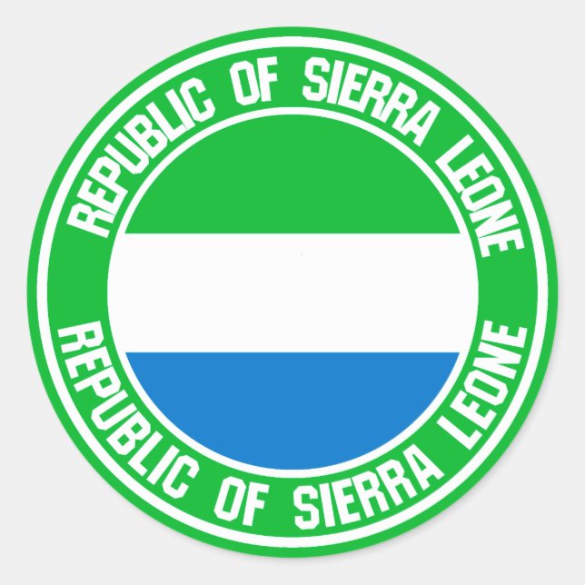 Sierra Leone Round Emblem Runder Aufkleber (Vorderseite)