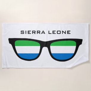SIERRA LEONE Shades benutzerdefinierte Text Strand Strandtuch