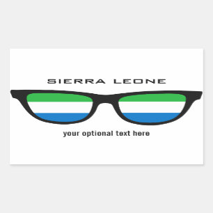 Sierra Leone Shades Zollaufkleber Rechteckiger Aufkleber