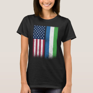 Sierra Leone Sierra-Leoner Amerikanische Flaggen S T-Shirt