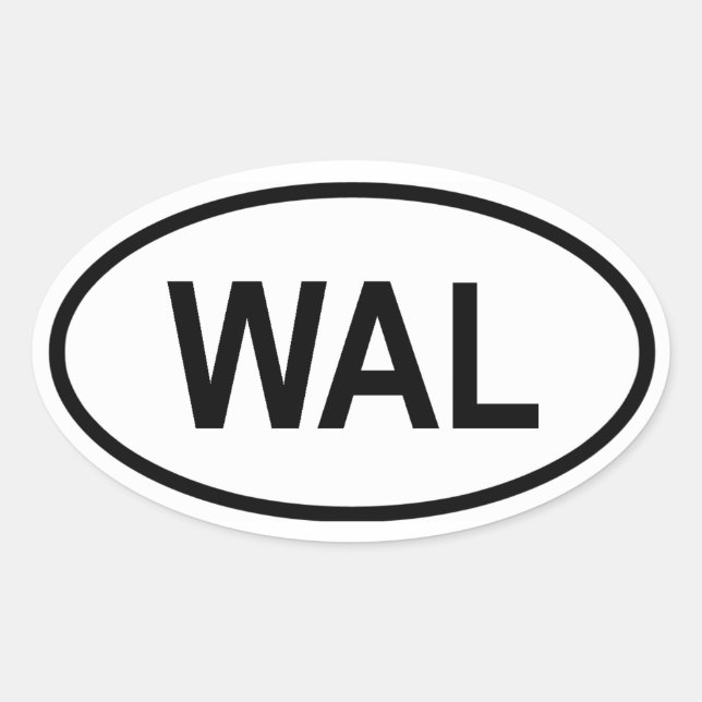 Sierra Leone "WAL" Ovaler Aufkleber (Vorderseite)