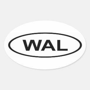Sierra Leone "WAL" Ovaler Aufkleber