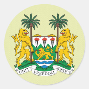 Sierra Leone-Wappen Detail Runder Aufkleber