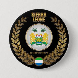 Sierra Leone-Wappendecke Button