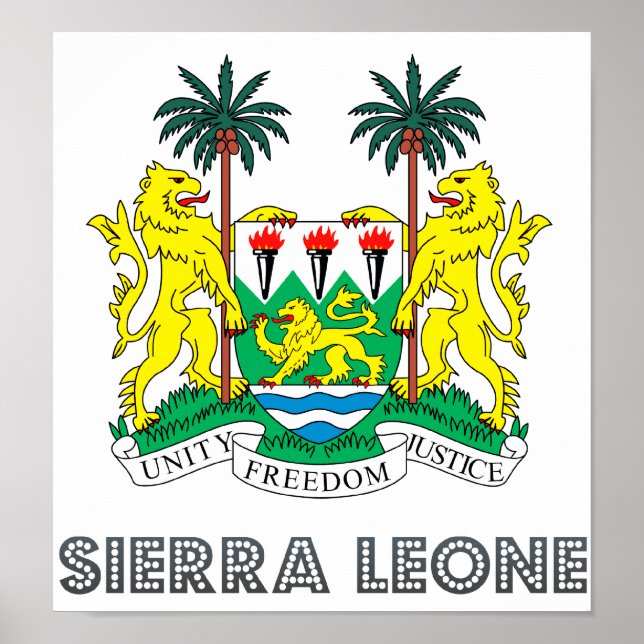 Sierra Leone-Wappendecke Poster (Vorne)