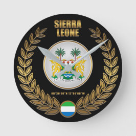 Sierra Leone-Wappendecke Runde Wanduhr
