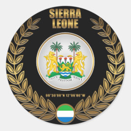 Sierra Leone-Wappendecke Runder Aufkleber