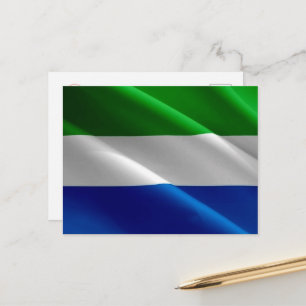 Sierra Leone - Waving Flag - Postkarte