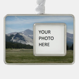 Sierra Nevada Berge III Yosemite Nationalpark Rahmen-Ornament Silber