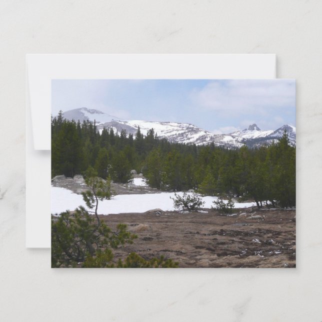 Sierra Nevada Berge und Schnee auf Yosemite (Vorderseite)