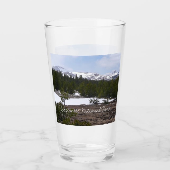 Sierra Nevada Berge und Schnee auf Yosemite Glas (Vorderseite)