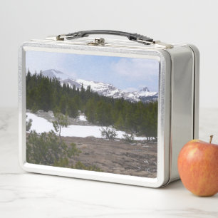 Sierra Nevada Berge und Schnee auf Yosemite Metall Brotdose