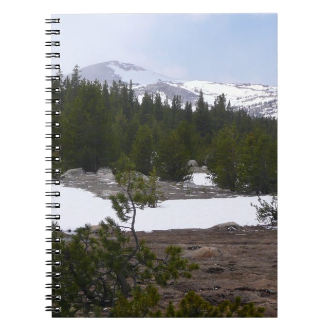 Sierra Nevada Berge und Schnee auf Yosemite Notizblock (Vorderseite)