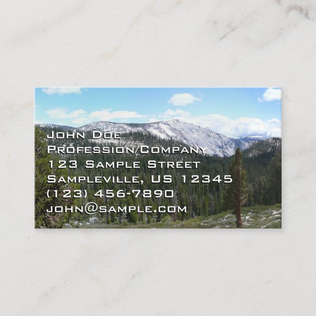 Sierra Nevada Gebirge II aus Yosemite Visitenkarte (Vorderseite)