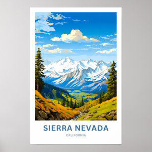 Sierra Nevada Kalifornien Reiseausdruck Poster