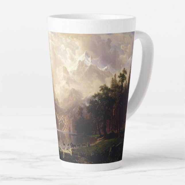 Sierra Nevada Landschaft Vintage Kunst Mit Monogra Milchtasse (Rechte Ecke)