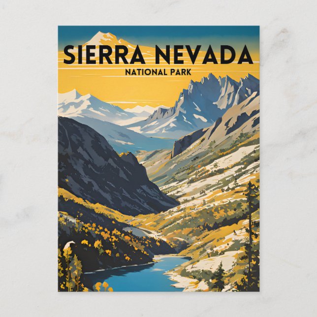 Sierra Nevada Nationalpark Traditionelle Reise PS Postkarte (Vorderseite)