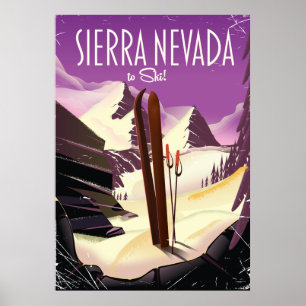 Sierra Nevada Vintage-Ski-Plakat Poster