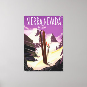 Sierra Nevada Vintages Skiposter Leinwanddruck