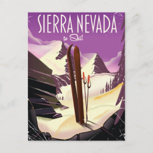 Sierra Nevada Vintages Skiposter Postkarte