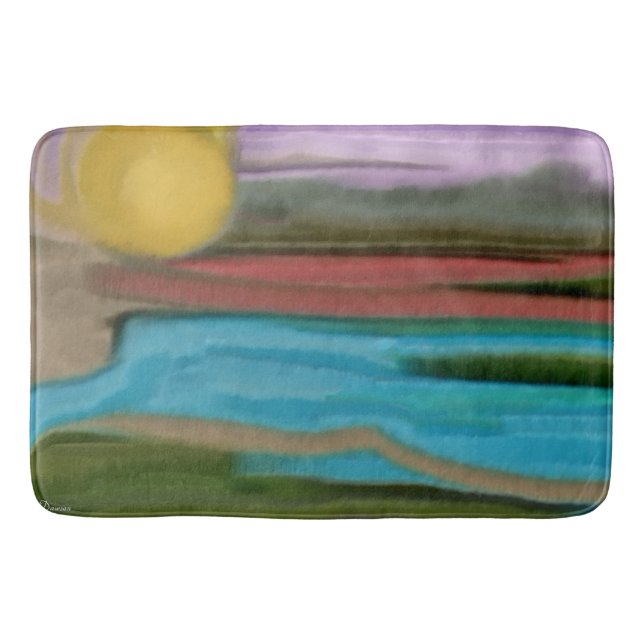 Sierra Sunrise Abstact Art Badematte (Vorderseite)