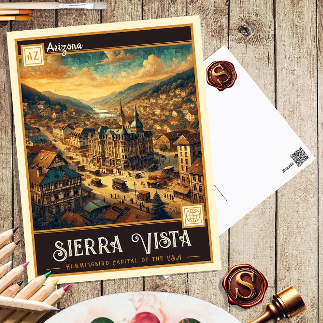 Sierra Vista, Arizona | Carte postale ancienne (Créateur téléchargé)