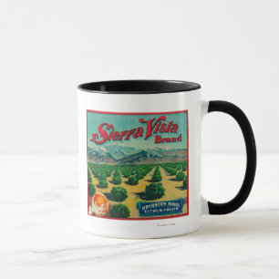 Sierra Vista-Marken-Zitrusfrucht-Kisten-Aufkleber Tasse