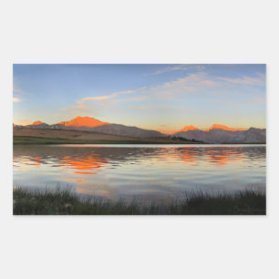 Sierra Wappen Sunset - John Muir Trail Rechteckiger Aufkleber