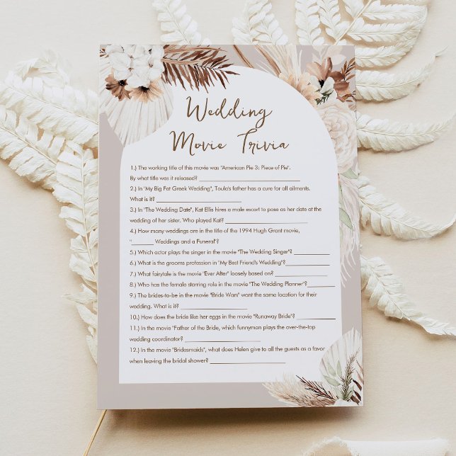 SIERRA Wedding Movie Trivia Brautparty Game Einladung (Von Creator hochgeladen)