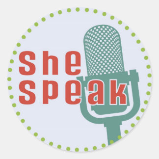 SieSpeak Round Sticker