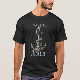 Siesta Beach Florida Vacation Nautic Anchor Segel T-Shirt