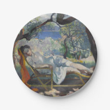 Siesta (Jeanne Resting in Beautiful French Garden)