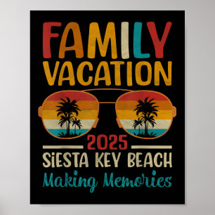 Siesta Key Beach Florida passendes Familienurlaub  Poster