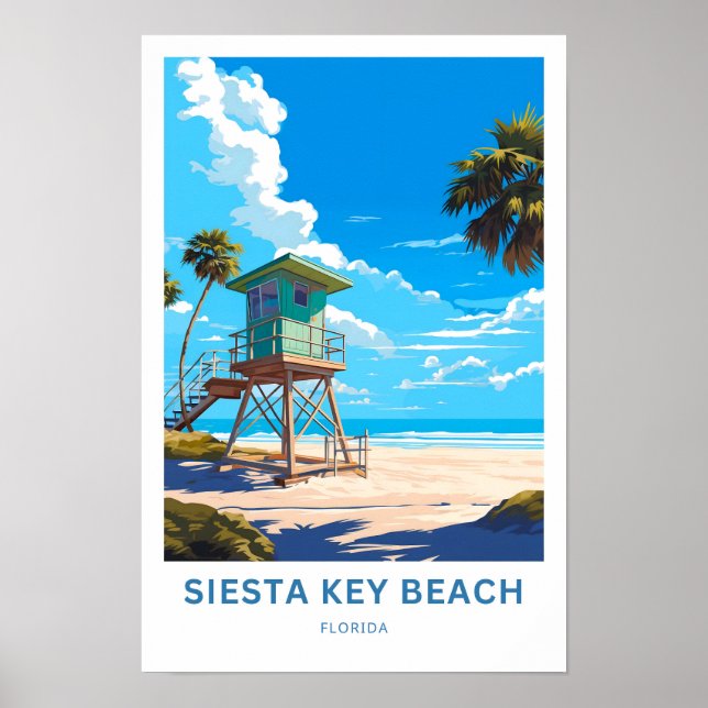 Siesta Key Beach Florida Reisedrucken Poster (Vorne)