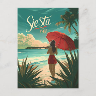 Siesta Key Beach Reise-Werbung Postkarte