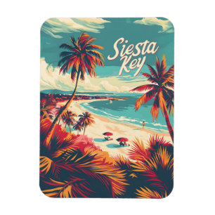 Siesta Key Beach Vintag Magnet