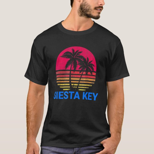 Siesta Key Florida Beach Vacacation Family Retro D T-Shirt (Vorderseite)