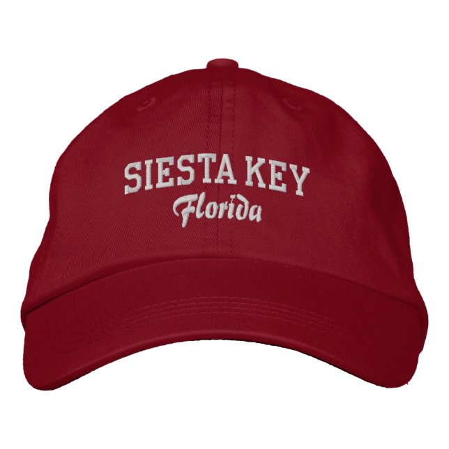Siesta Key Florida bestickt Baseballhut Bestickte Baseballkappe (Vorderseite)