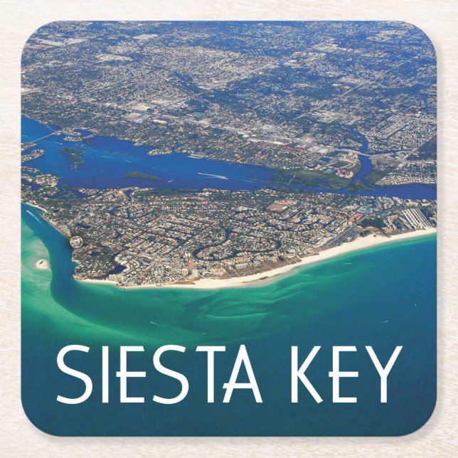 Siesta Key, Florida Foto Rechteckiger Pappuntersetzer (Vorderseite)