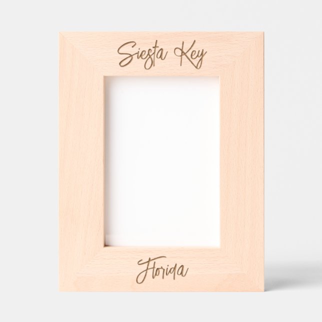 Siesta Key Florida Laser Engraved Picture Frame Geätzte Rahmen (Vorderseite)