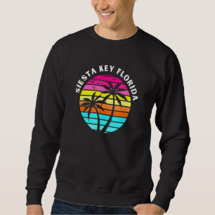 Siesta Key Florida Sonnenuntergang Palmen Familie  Sweatshirt