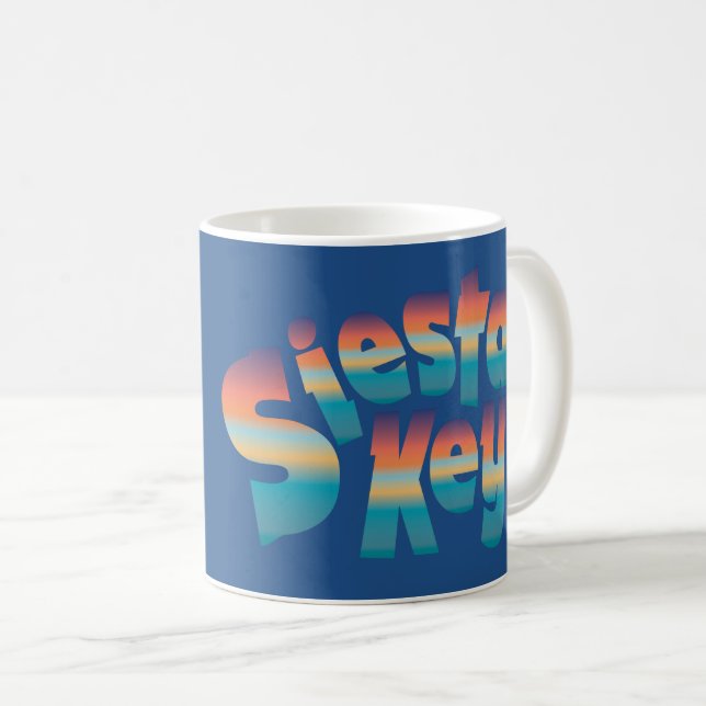 Siesta Key Florida Sonnenuntergangsfarben Kaffeetasse (VorderseiteRechts)