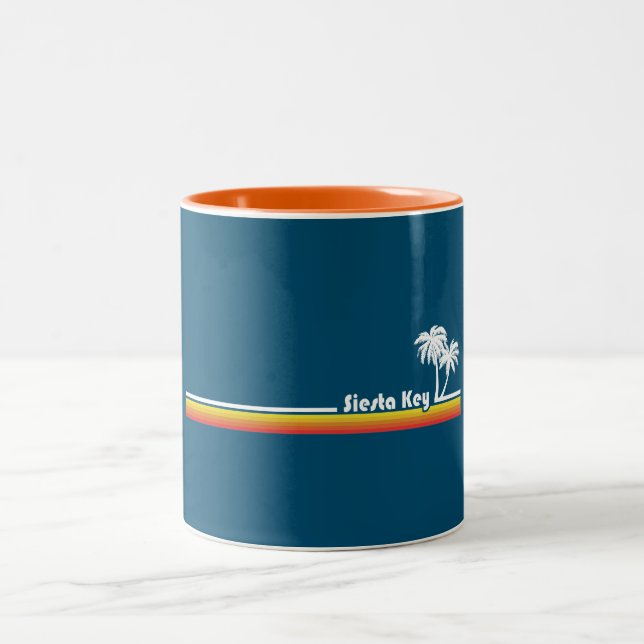 Siesta Key Florida Zweifarbige Tasse (Mittel)